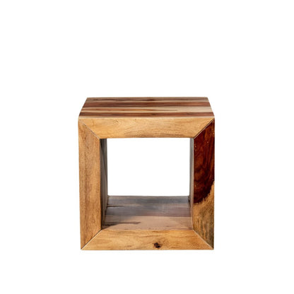 Rosewood Cube accent table - Rustic Furniture Outlet