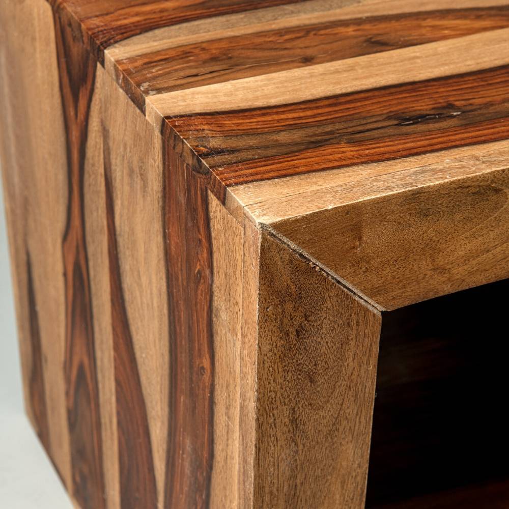 Rosewood Cube accent table - Rustic Furniture Outlet