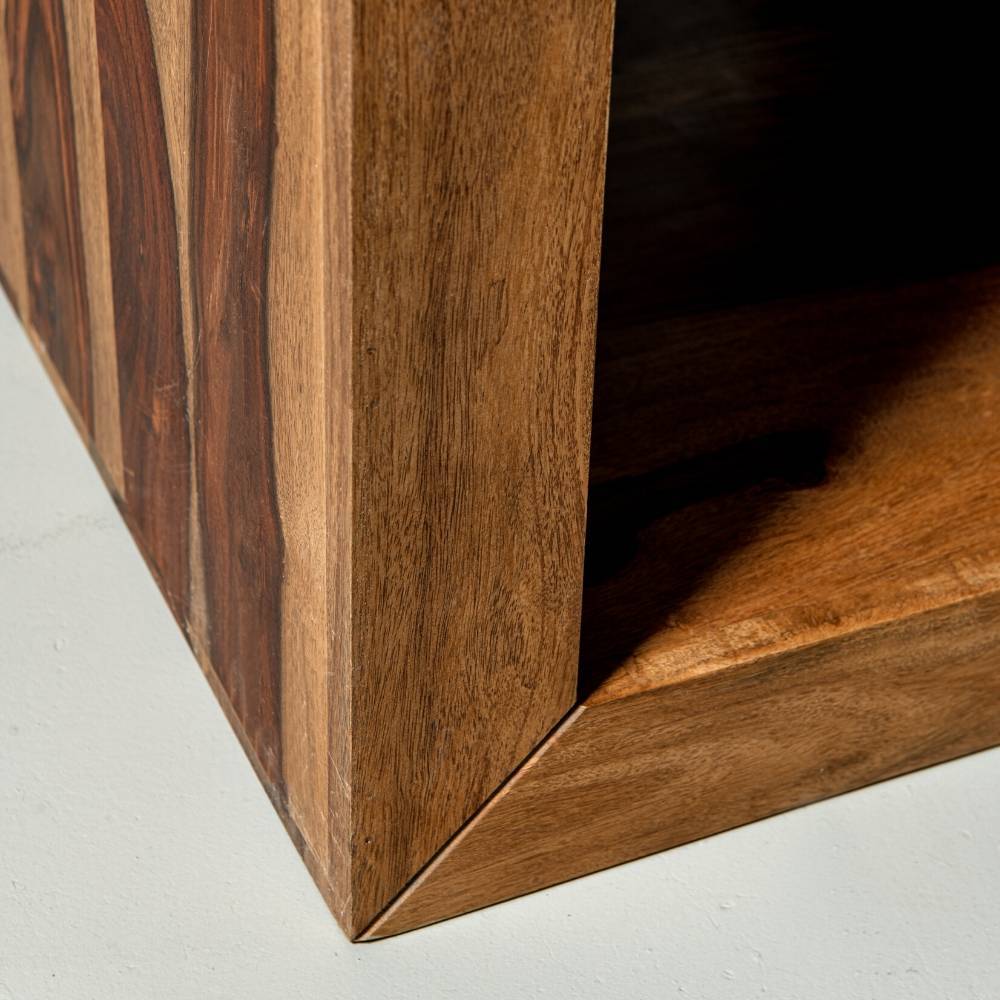 Rosewood Cube accent table - Rustic Furniture Outlet