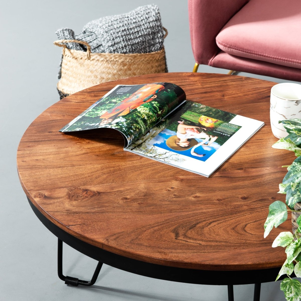 RUDOLPH - Round Coffee Table - Rustic Furniture Outlet