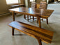 SARI - Handmade Sheesham Wood Dining Table in Natural - Rustic Furniture Outlet