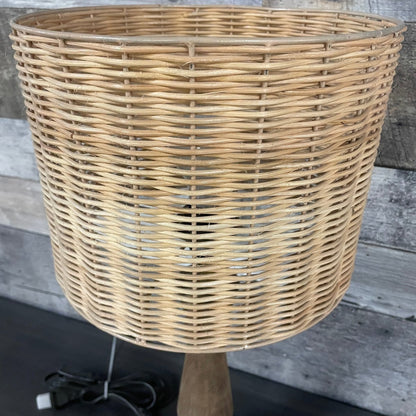 Sawana Boho Table Lamp with Rattan Lamp Shade - Rustic Furniture Outlet