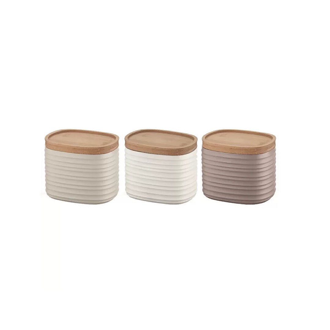 Set Of 3 Small Storage Jars Tierra - Assorted - Rustic Furniture Outlet