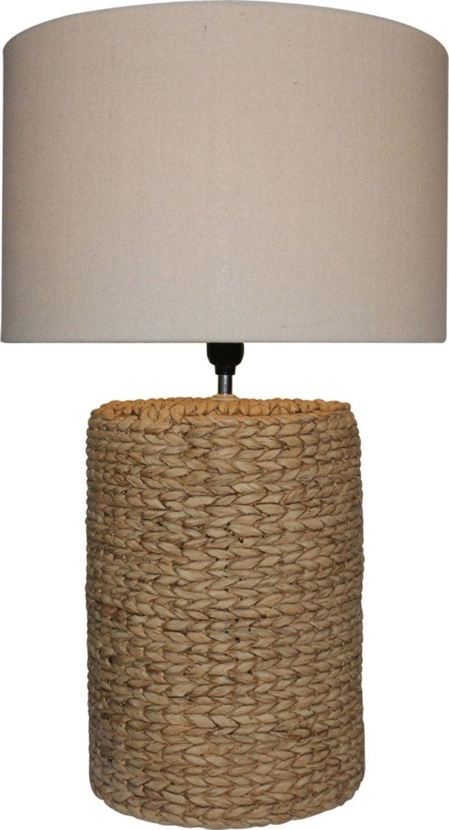 Wicker looking Lamp with shade - Rustic Furniture Outlet