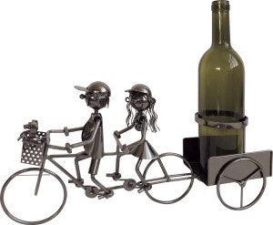 Wine Holder - Man & Woman on bike - Rustic Furniture Outlet