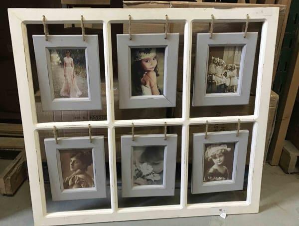 WOODEN PHOTO FRAME 6 PHOTOS - Rustic Furniture Outlet