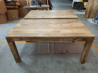 72 inch Sawana Mango Wood Dining Table - Rustic Furniture Outlet