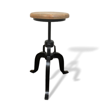 Adjustable Mango wood little Stool - Rustic Furniture Outlet