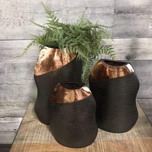 Contender Copper Table Vase (set of 3) - Rustic Furniture Outlet