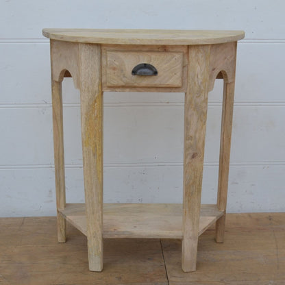 Demi lune console table - Rustic Furniture Outlet