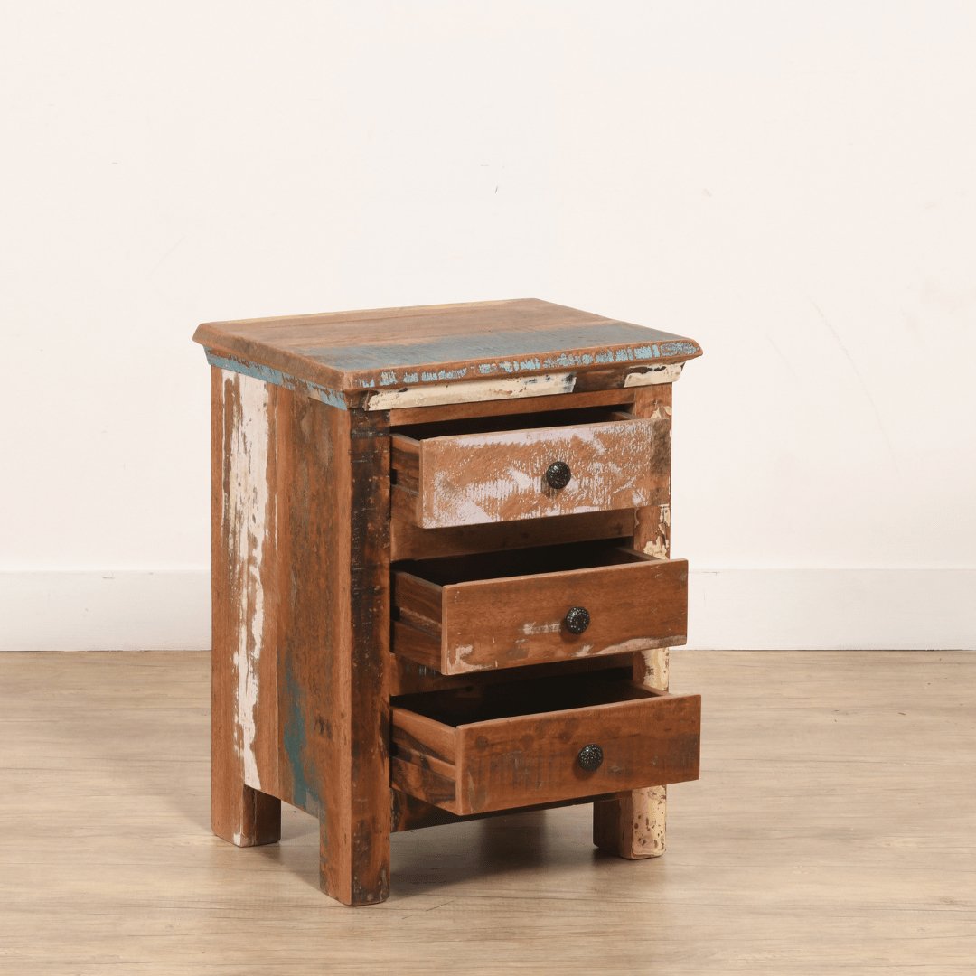 Eco-Friendly 3 drawer nightstand - Rustic Furniture Outlet