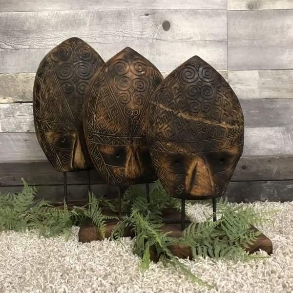 Handicraft Deco Stand Mask L - Rustic Furniture Outlet