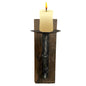 Industrial Reclaimed Wood Wall Sconce Candle Holder - Rustic Furniture Outlet