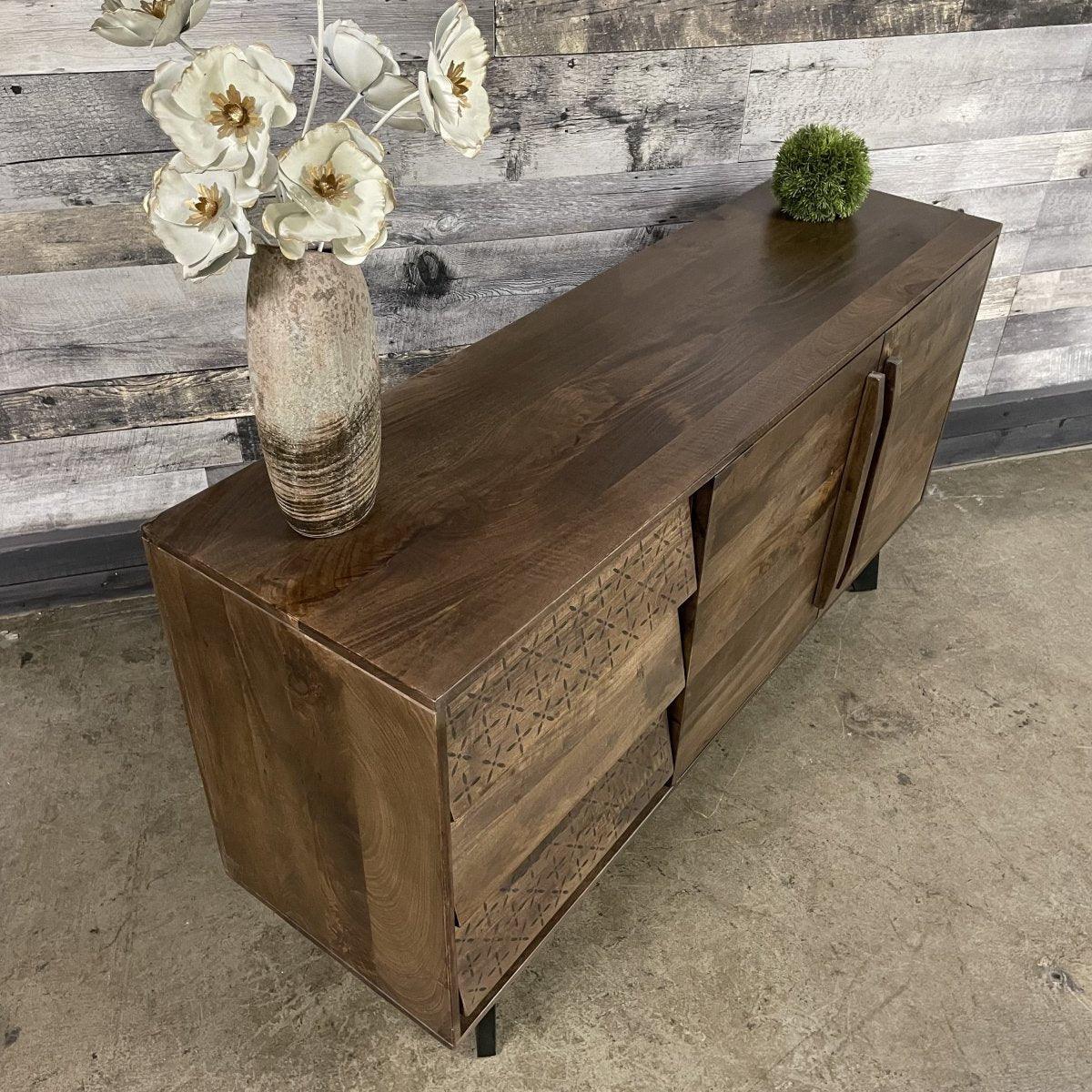 Mango wood buffet deals table