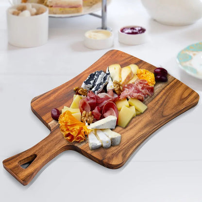 Large Acacia Wood Serving Charcuterie & Cheese Board - Rustic Furniture Outlet