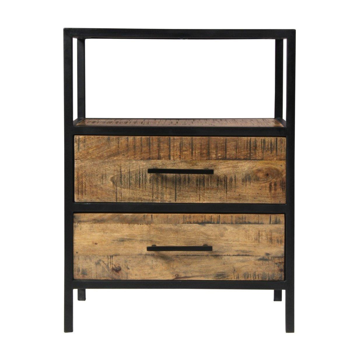 Madone Mango Wood Nightstand - Rustic Furniture Outlet