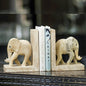 Mango Wood Decorative Elephant Bookends - Rustic Furniture Outlet