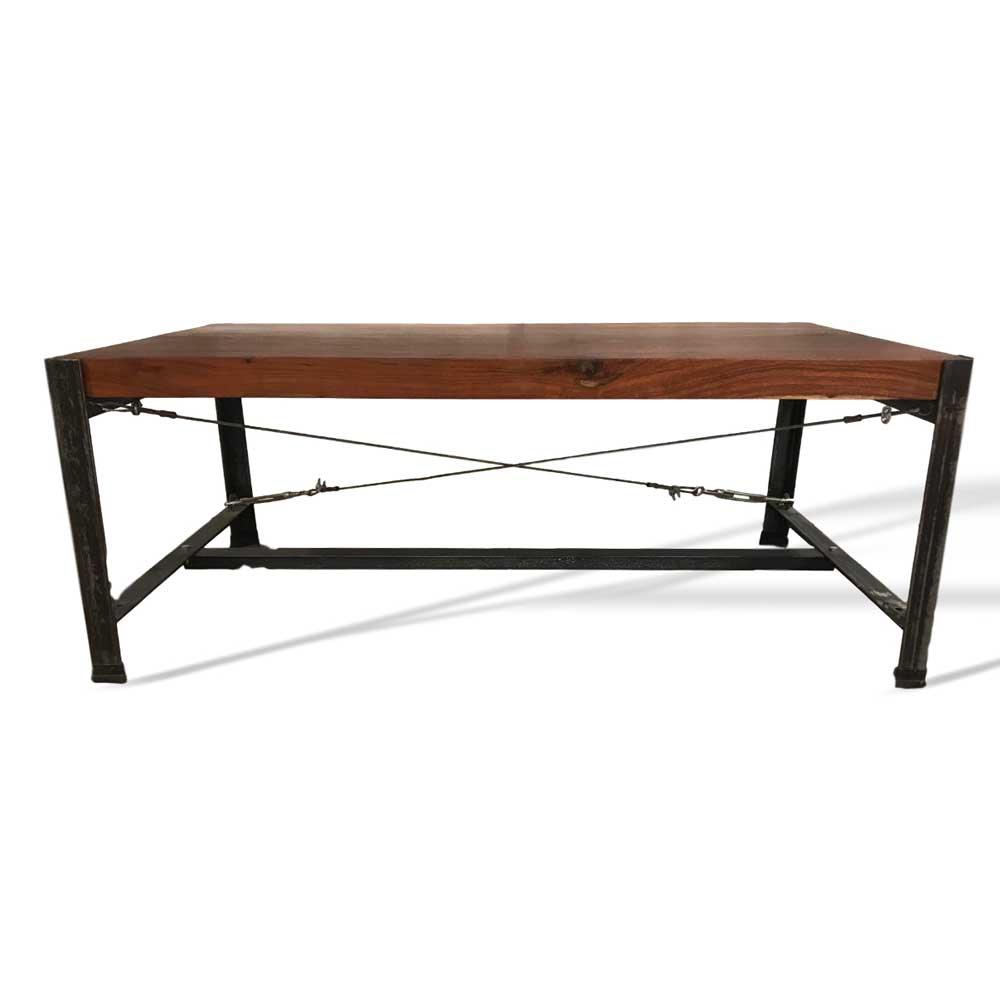 Monroe Industrial acacia coffee table - Rustic Furniture Outlet