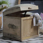 Sawana Mango Wood Pouf Trunk Box - Rustic Furniture Outlet