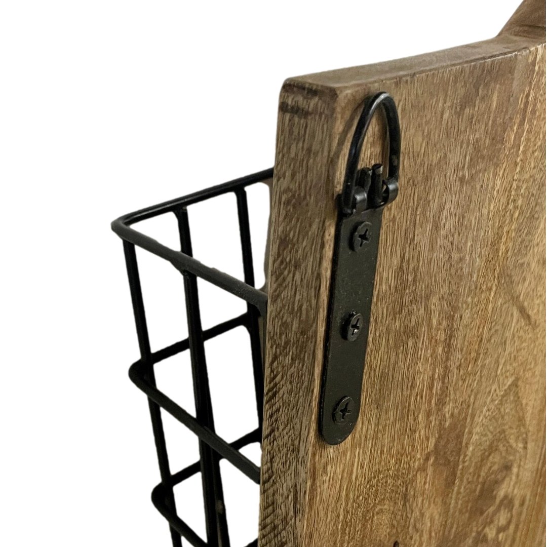 Three basket hanging organizer - Rustic Furniture Outlet