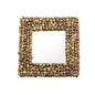 Xuri Square Teak Wood Wall Mirror - Rustic Furniture Outlet