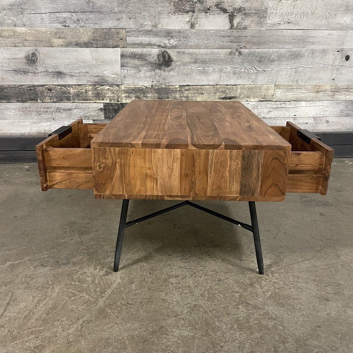 Yoga Acacia Wood Coffee Table - Rustic Furniture Outlet