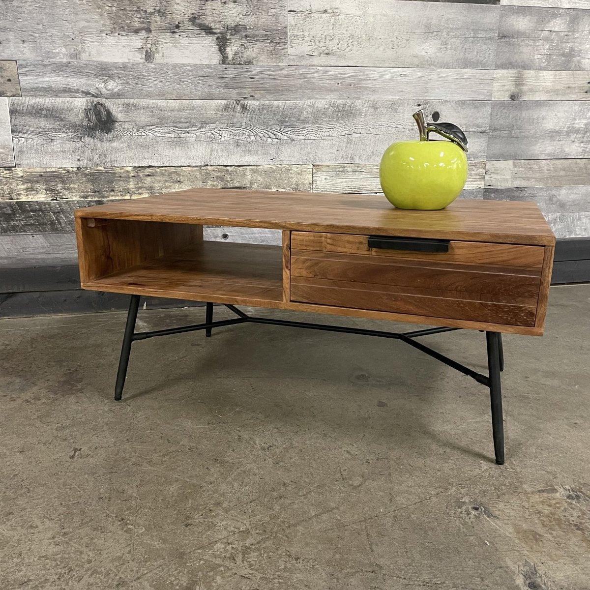 Yoga Acacia Wood Coffee Table - Rustic Furniture Outlet