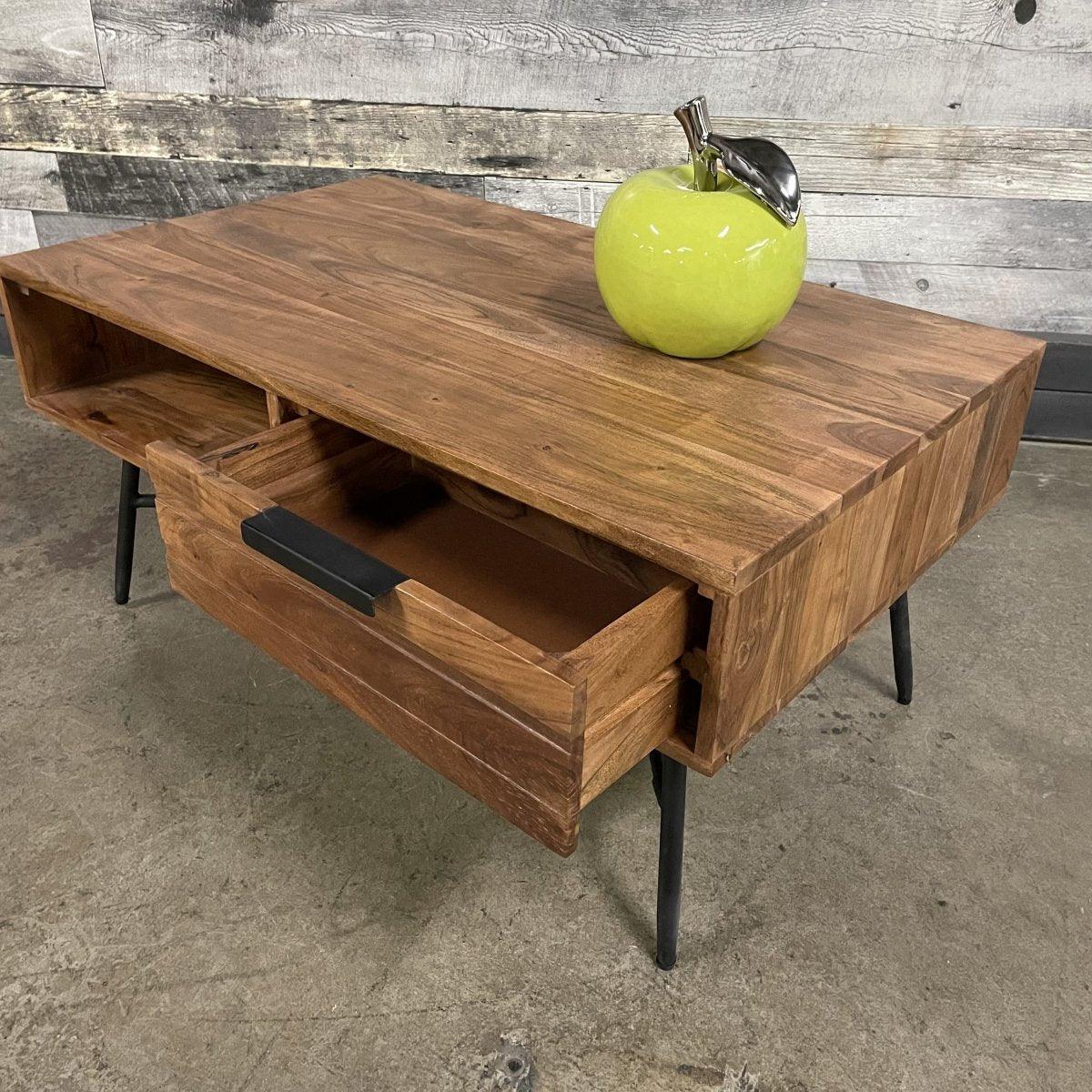 Yoga Acacia Wood Coffee Table - Rustic Furniture Outlet